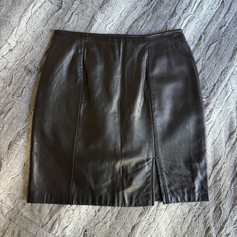 Vintage Genuine Leather Skirt